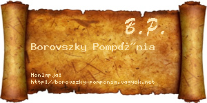 Borovszky Pompónia névjegykártya